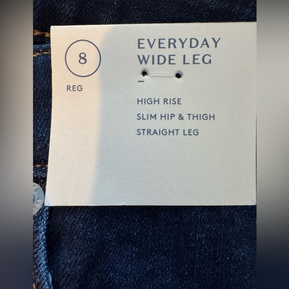 Universal Thread Wide Leg Jeans in Dark Blue Denim - Picture 3 of 3